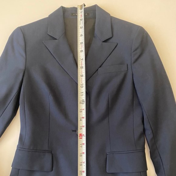 Fabulous 00 navy blue wool Theory Gabe B blazer - Picture 5 of 12